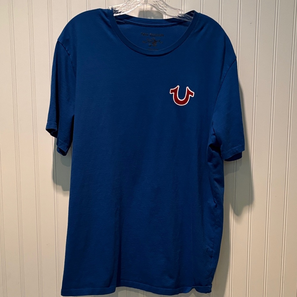 True Religion Buddha Logo Classic Blue Tee Size XL